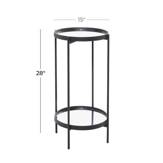 15" Black Contemporary Accent Table